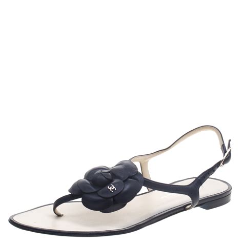 chanel black thong sandals|Chanel sandals official site.